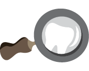 Tooth Magnifying Glass Icon | Glendale Pediatric Dentist, Smile Explorers
